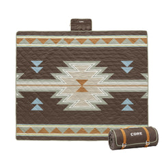 CORE Outdoor Weighted Blanket on a picnic setup provides stable comfort on windy days.