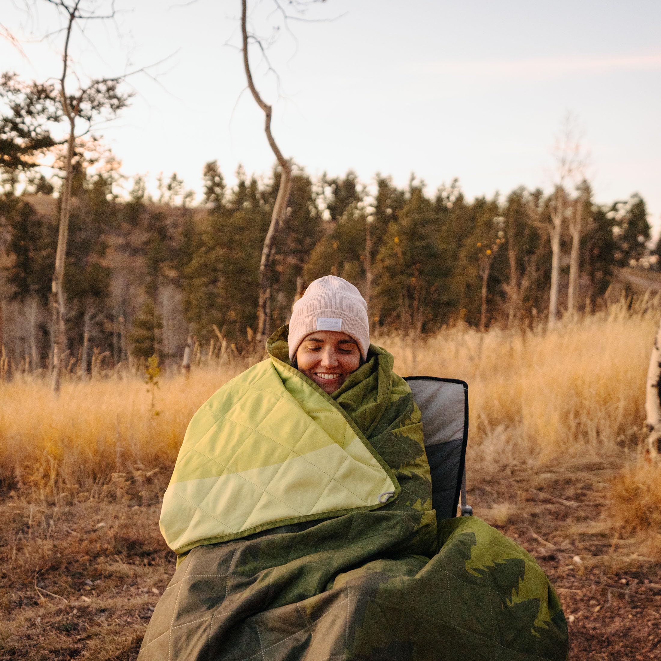 CORE Outdoor Weighted Blanket weatherproof fabric shields from rain and sand