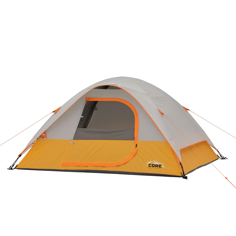 CORE tent 4-person ball-and-socket setup enables quick family camping assembly
