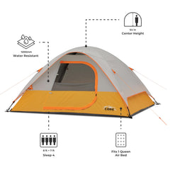 CORE tent 4-person interior organization with pockets and loft keeps essentials handy