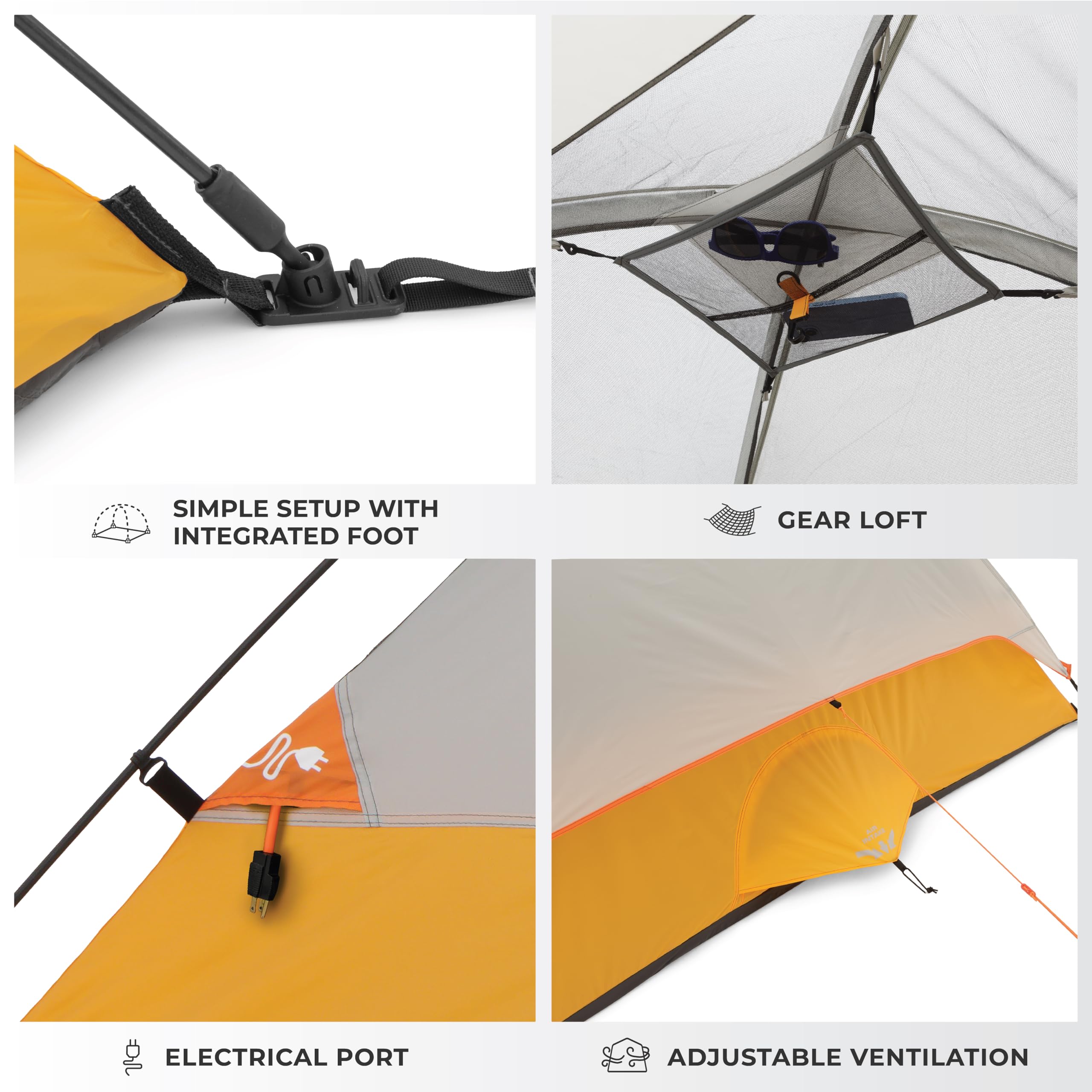 CORE tent 4-person portable dome design for easy transport and setup