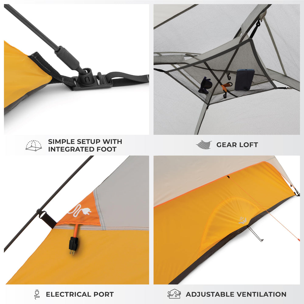 CORE Tent 6 Person sleeping space 10x9 feet and 66-inch peak height suits families