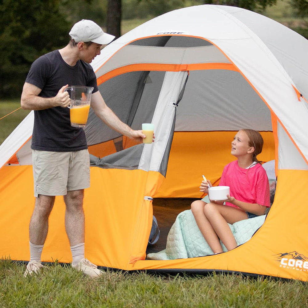 CORE Tent 6 Person weather protection with 1200mm fabric and sealed seams shields against wind