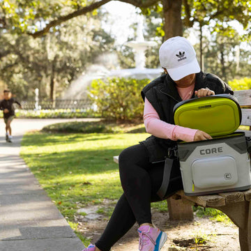 CORE waterproof front pocket keeps essentials dry on trips.