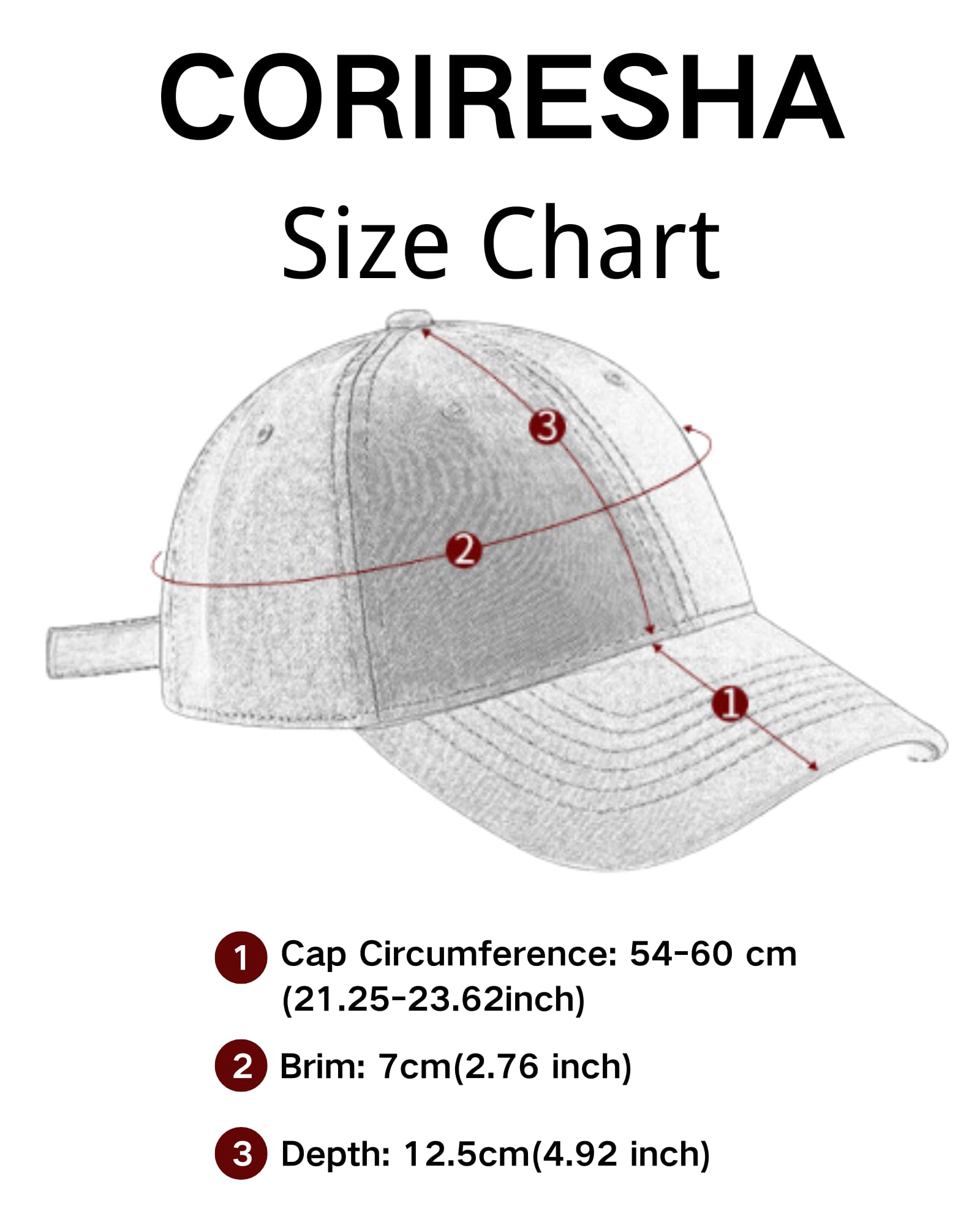 CORIRESHA cat embroidery cap back view with adjustable buckle for fit