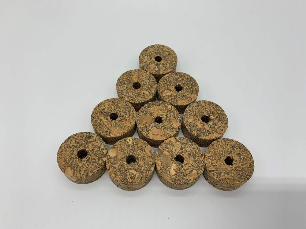Group of Burl Brown cork rings for fishing rod grips (20 pieces)