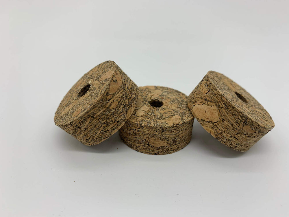 Center-hole cork ring ready for rod grip installation