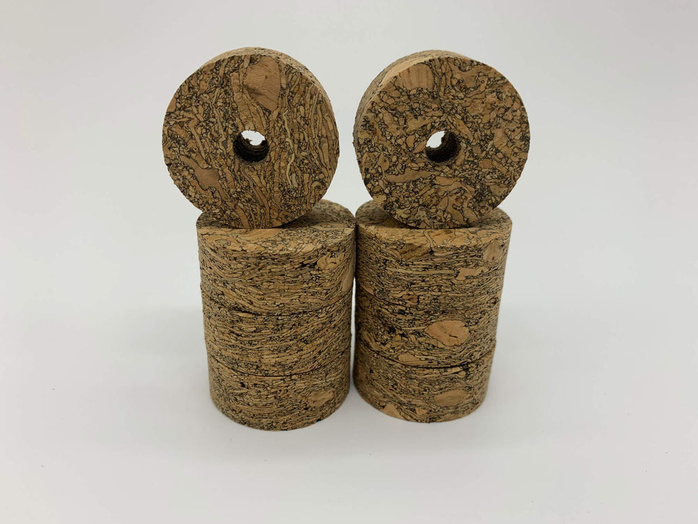 Stack of cork rings for fishing rod grip customization