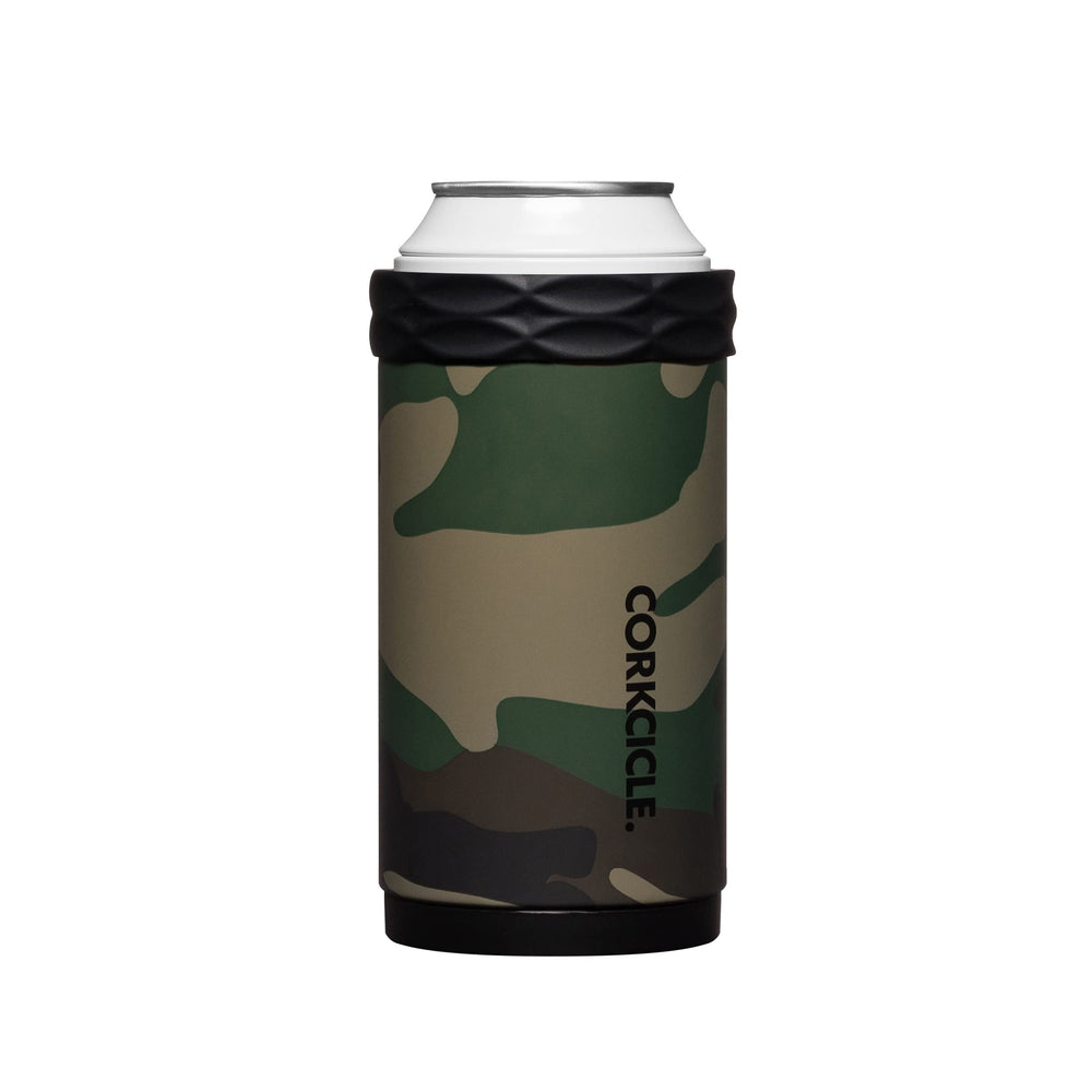 Corkcicle Arctican Koozie on a white can showing improved grip and condensation control.