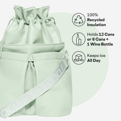 Corkcicle Beverage Bucket Cooler Bag Periwinkle interior insulation keeps drinks cool for hours.