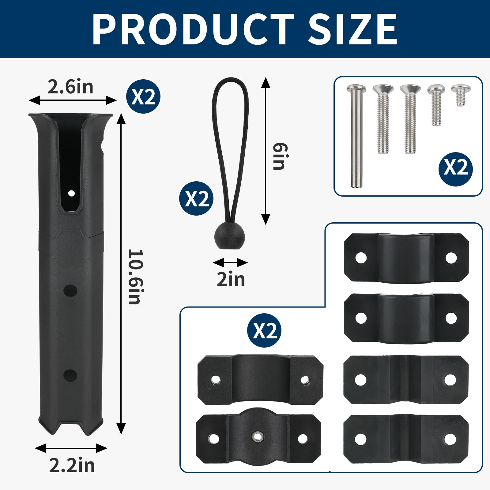 High-strength corrosion-resistant plastic fishing rod holder