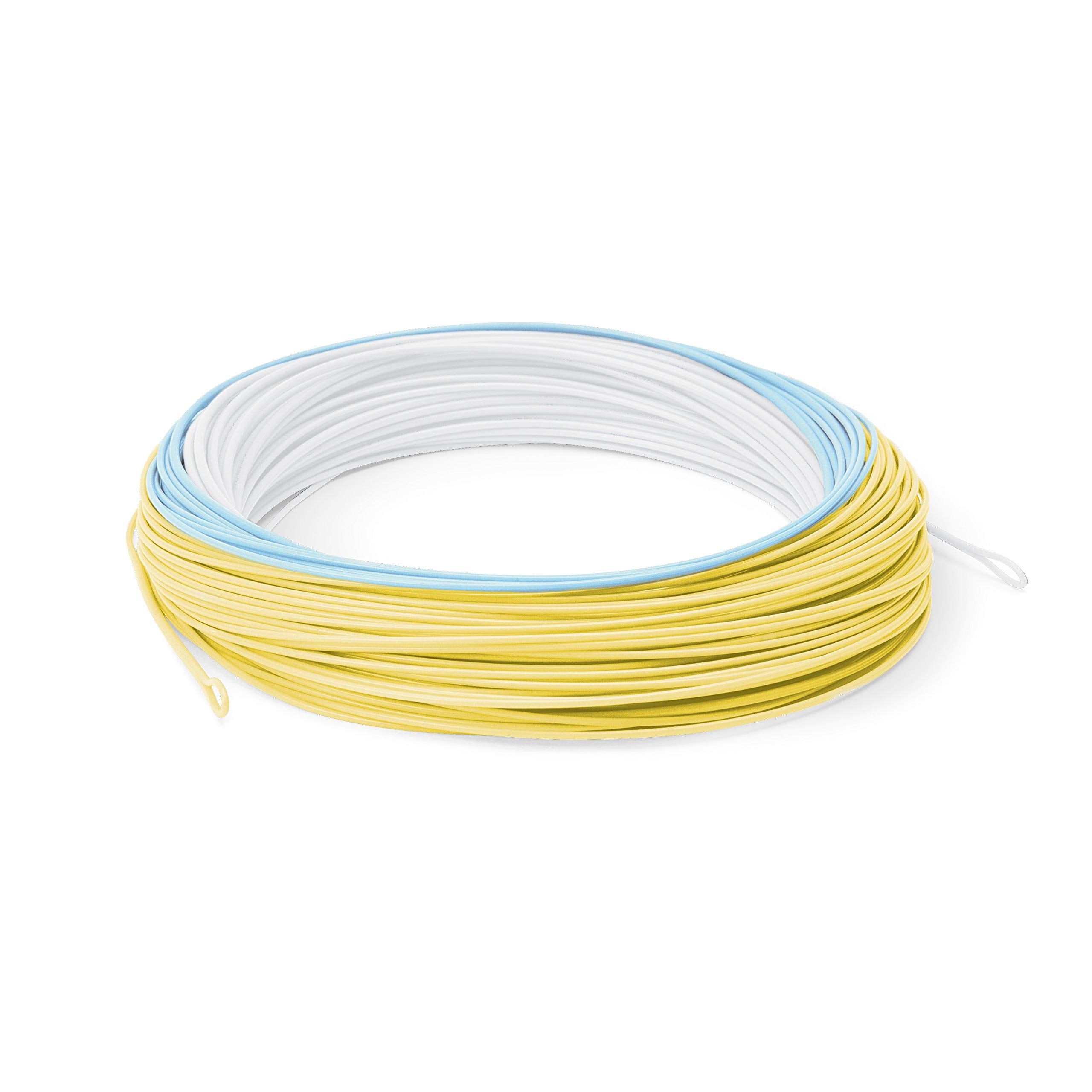 Cortland Bonefish line in white, sky blue and pale yellow for precise saltwater casting