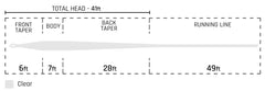 Cortland Clear Intermediate Fly Line 90ft WF5I - angled view