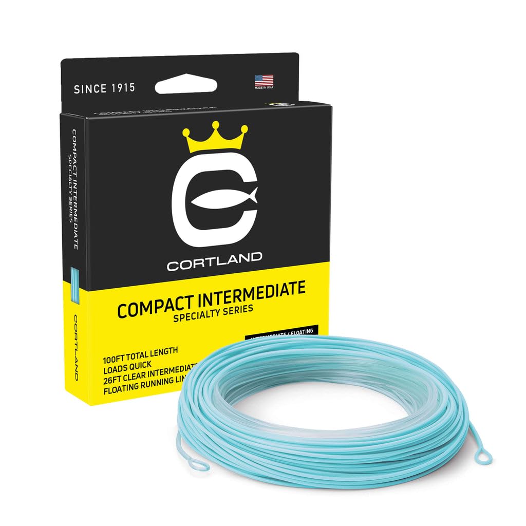Cortland Compact Intermediate fly line 100ft with clear head and light blue running line
