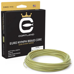 Cortland Euro Nymph Braid Core Fly Line level 022 in sage green for precise nymphing