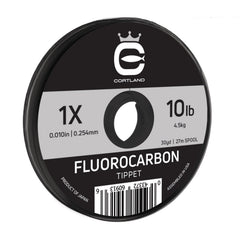 Cortland fluorocarbon tippet 30yd 1X for stealthy trout fishing with strong knots