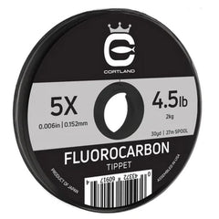 Cortland Fluorocarbon Tippet 30yd 6X enables stealthy trout presentations.