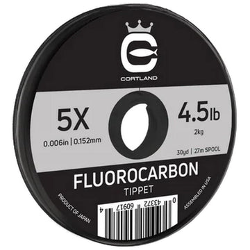 Cortland fluorocarbon tippet 7X 2lb 30yd for stealthy trout fishing and strong knots