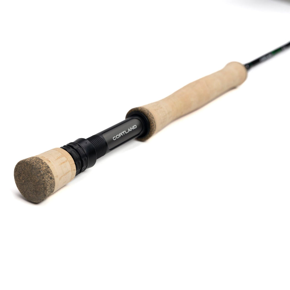 Cortland Guide Series aluminum reel seat provides secure locking for steady retrieves.
