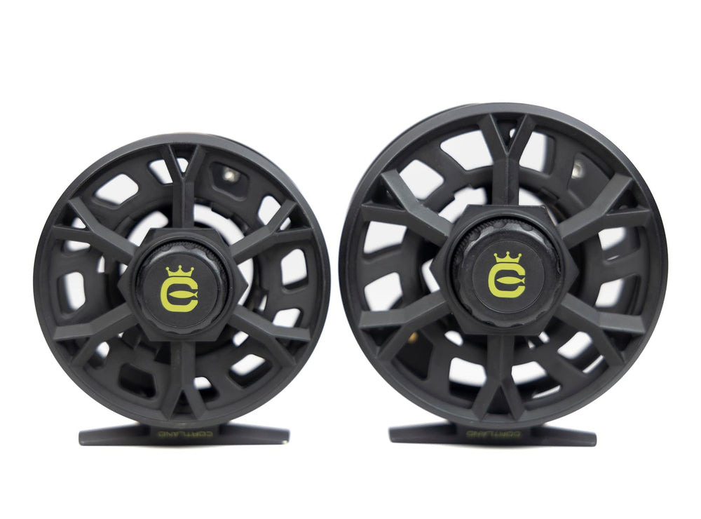 Cortland Guide Series reel with center disc drag for smooth stopping performance