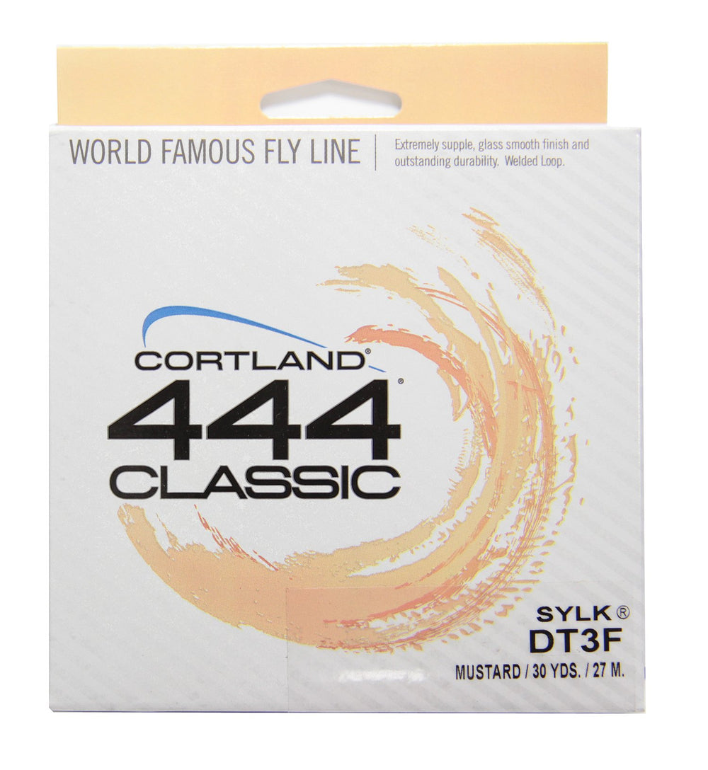 Cortland Line 3 DT Sylk fishing line in mustard color on spool