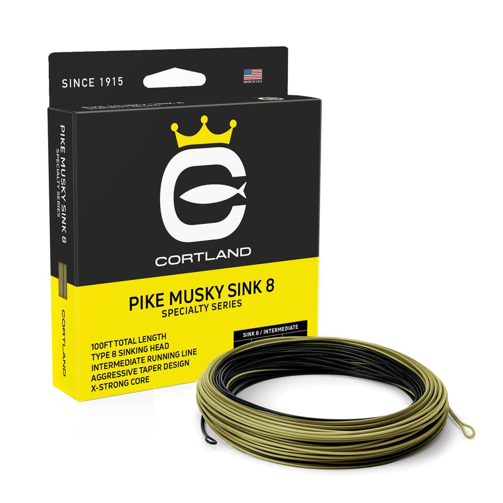 Cortland Pike Musky Sink 8 head for deep water presentation with bulky flies.