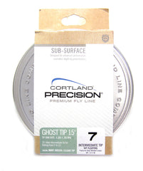 Cortland Precision Ghost-Tip 15ft WF7F/I fly line with clear tip and mint green body