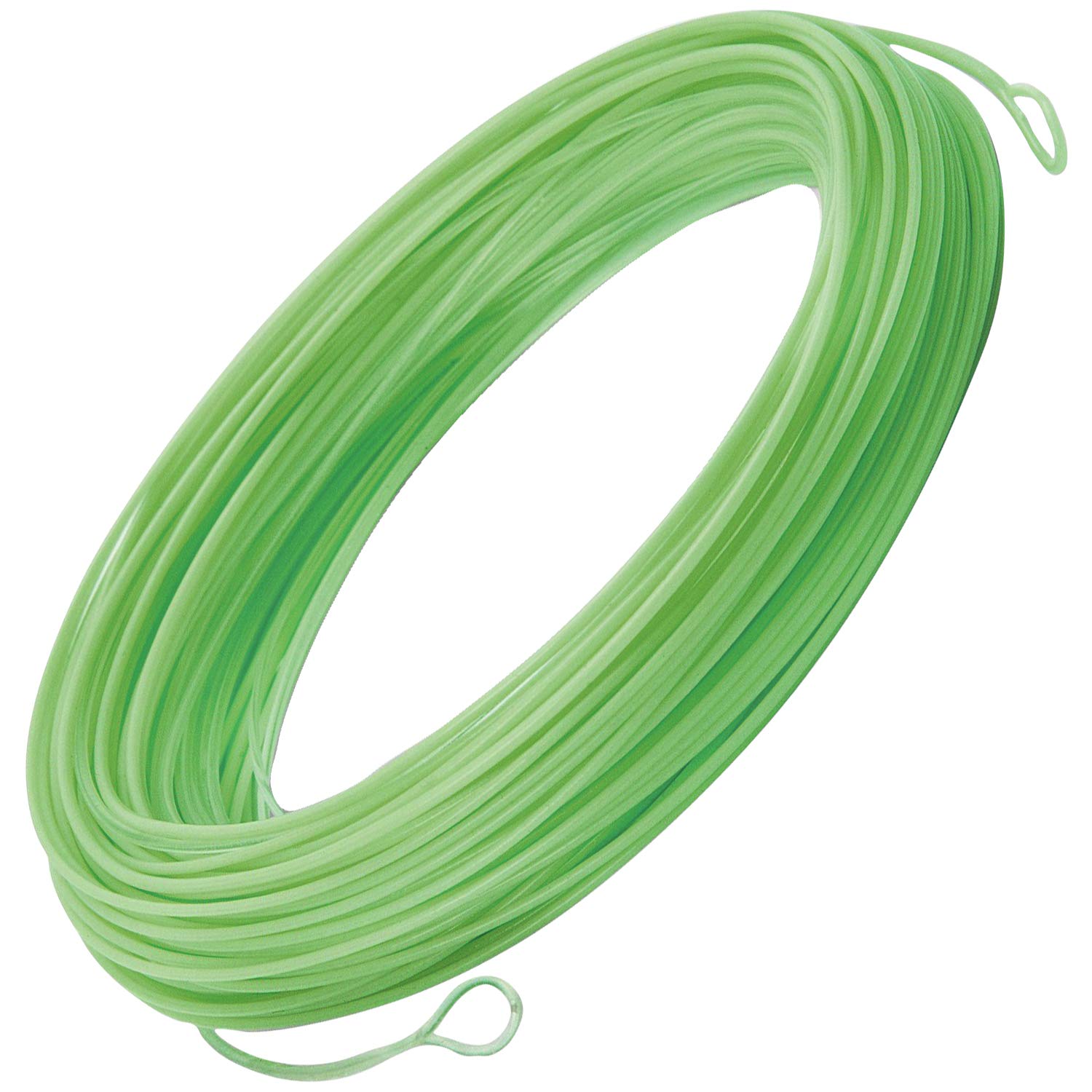 Cortland Precision Ghost-Tip 5ft fly line with mint green clear tip, 90 ft total length