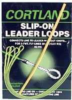 Cortland Slip-On Leader Loops in high-vis yellow for quick line setup on the water