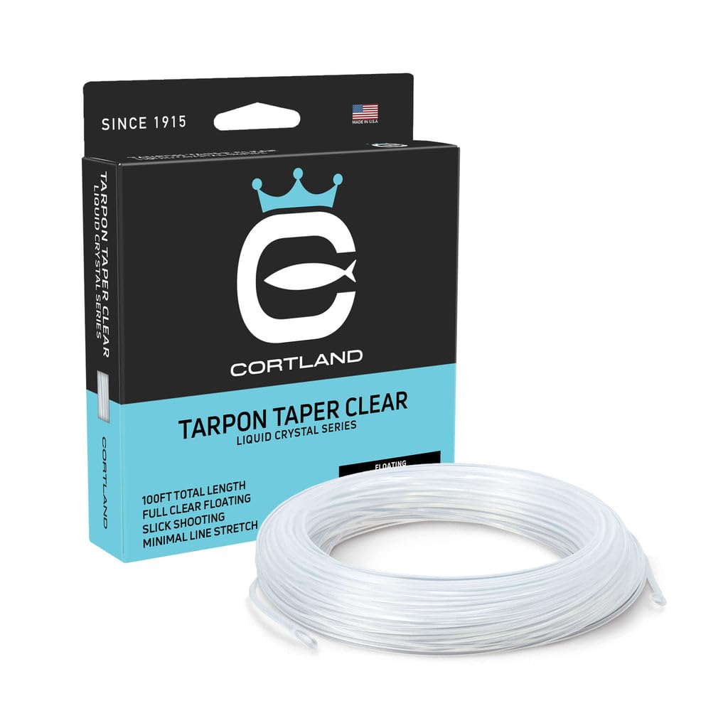 Cortland Tarpon Taper Fly Line full clear floating enhances visibility for precise casts.