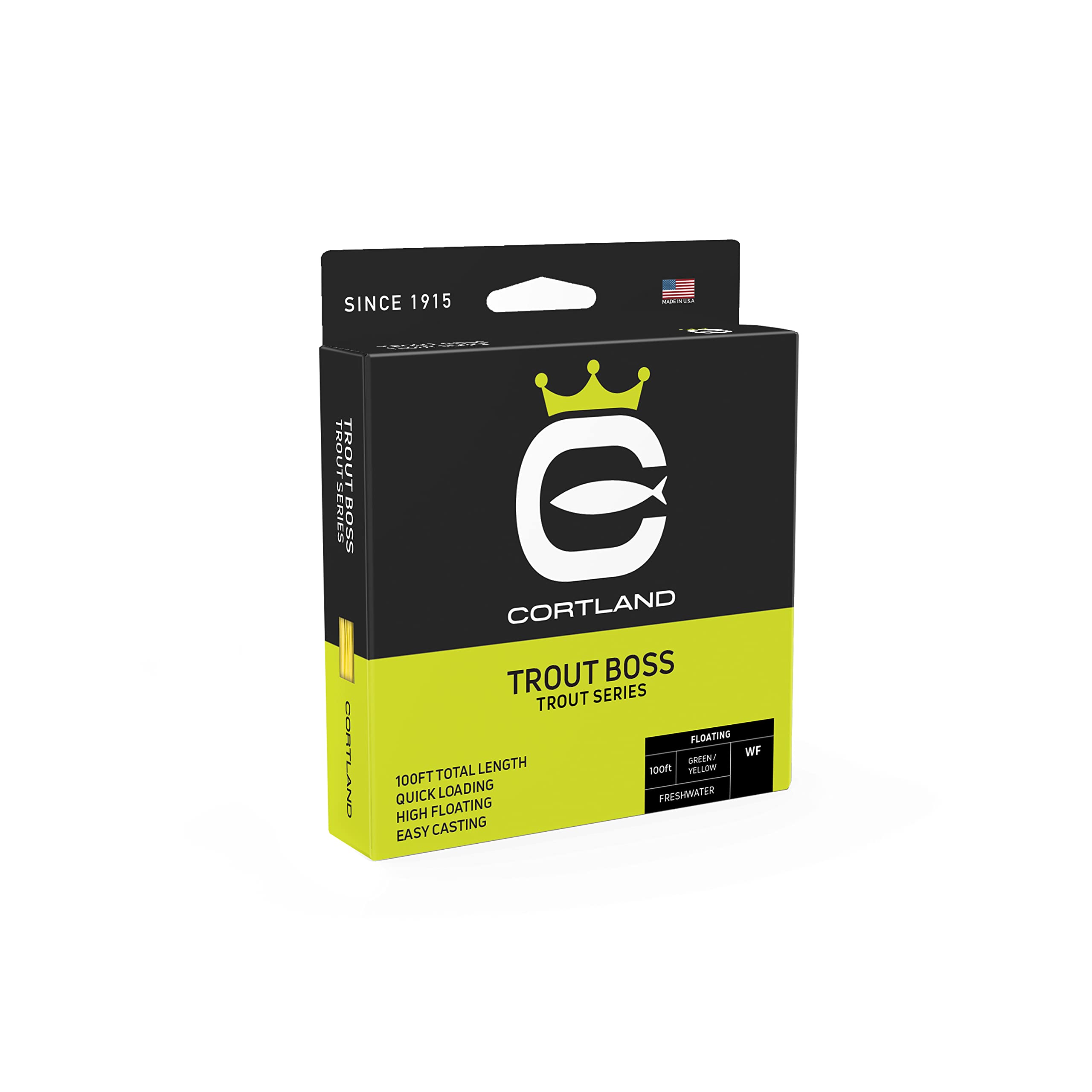 Cortland Trout Boss HTx 100ft taper detail helps improve streamer and nymph rig handling.