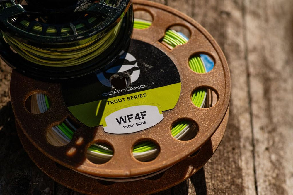 Cortland Trout Boss line HTx coating close-up shows dirt-sealing durability