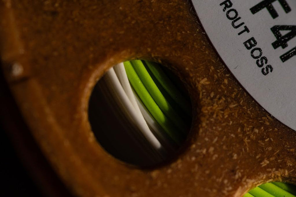 Cortland Trout Boss line loading close-up demonstrates quick, easy casting