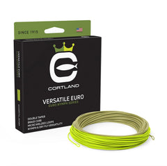 Cortland Versatile Euro DT fly line with braided core, ideal for Euro nymphing and dry fly setups.