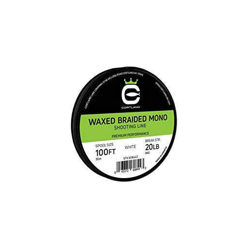 Cortland waxed braided mono shooting line image shows easy handling and smooth casting