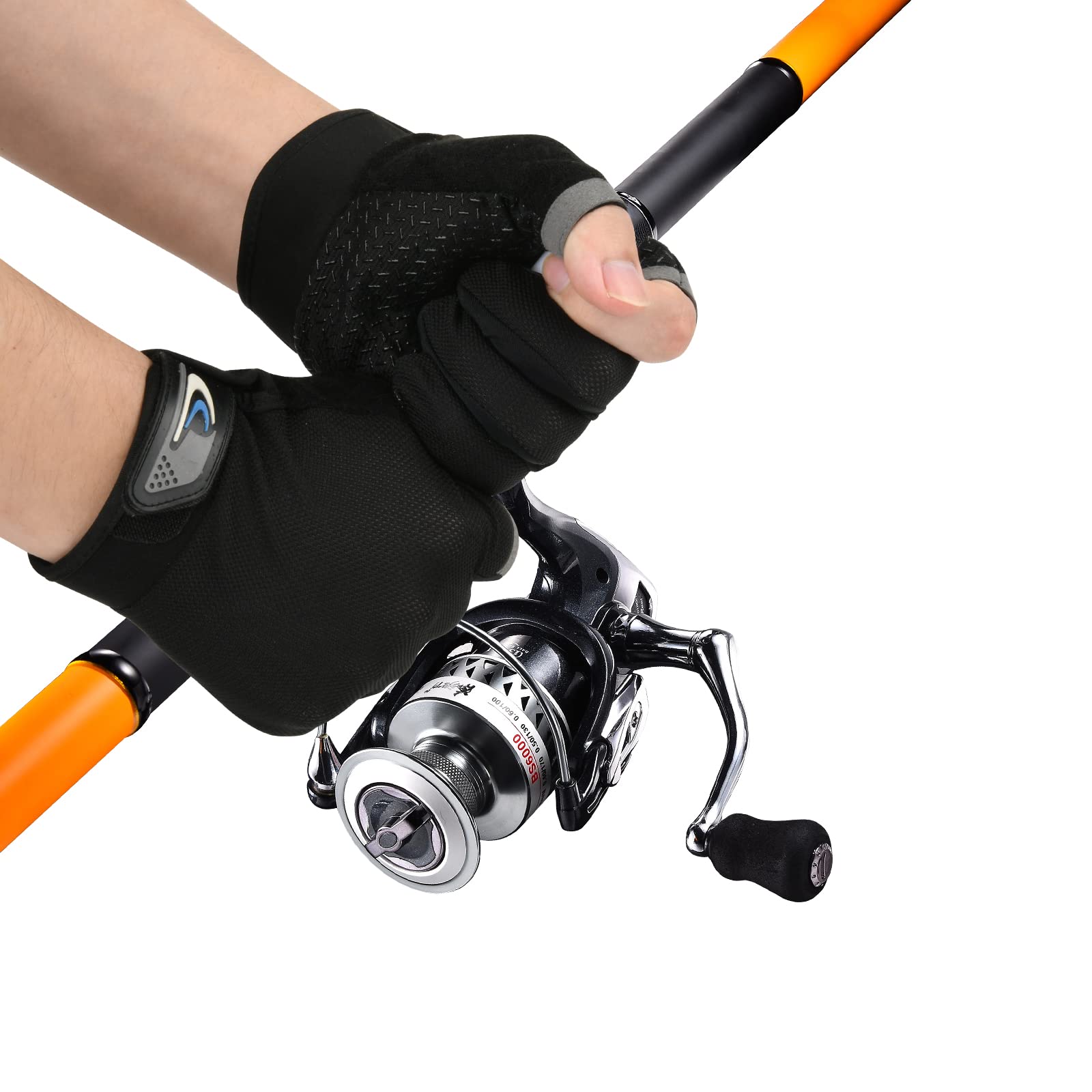 Gloves used for ice fishing and fly fishing photography
