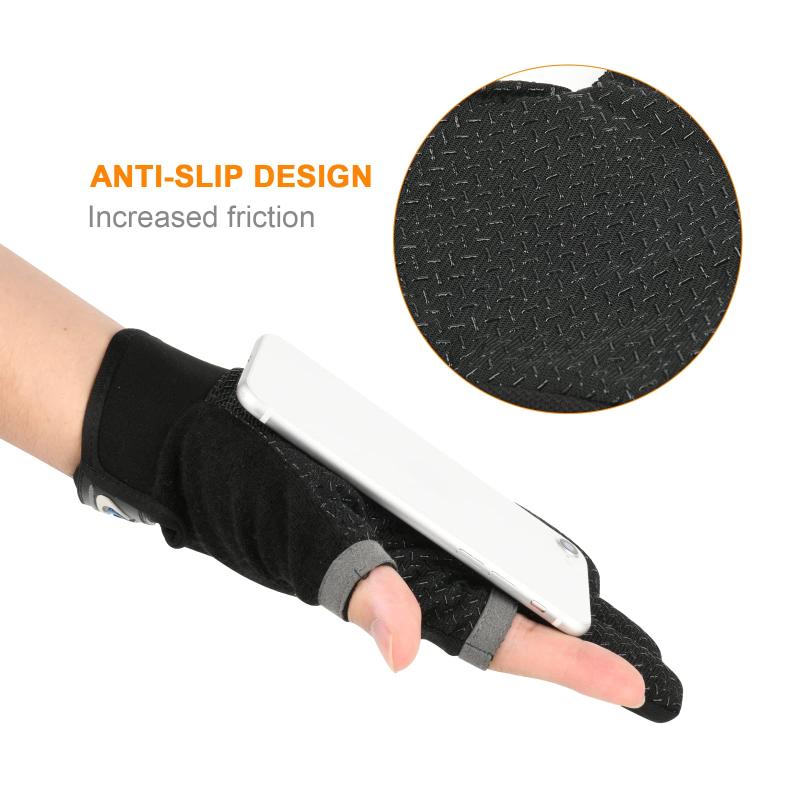 Nylon surface with non-slip silicone dots for secure grip