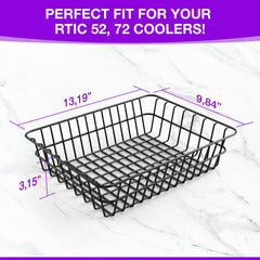 COSPARX heavy-duty wire organizer offers durable outdoor storage for snacks and drinks.