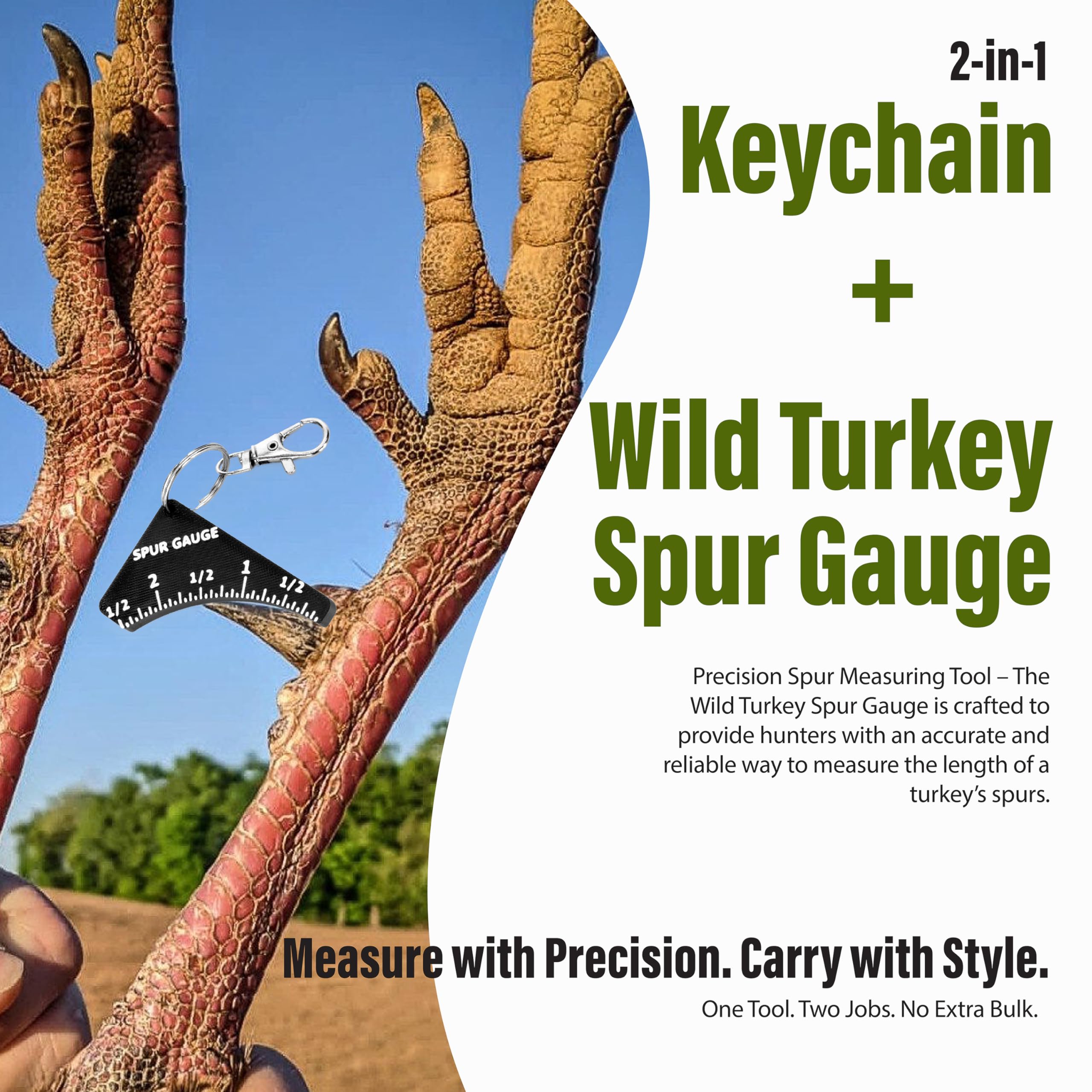 Costume Wizard spur gauge with built-in scales, clear numbers for accurate readings.