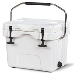 Costway 16-quart camping cooler showing ample capacity for drinks and snacks.
