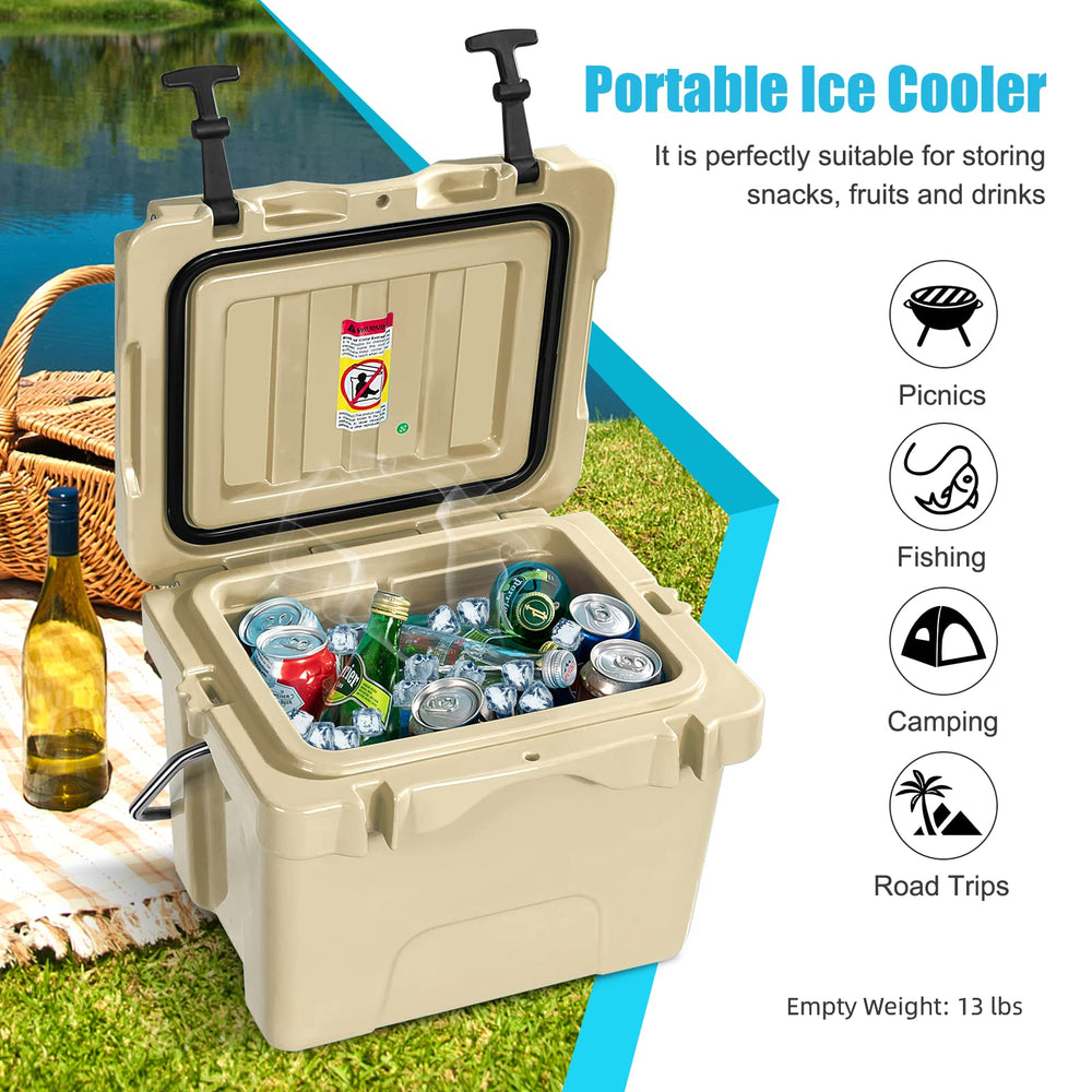 Costway 16-quart cooler rotomolded construction for rugged outdoor durability