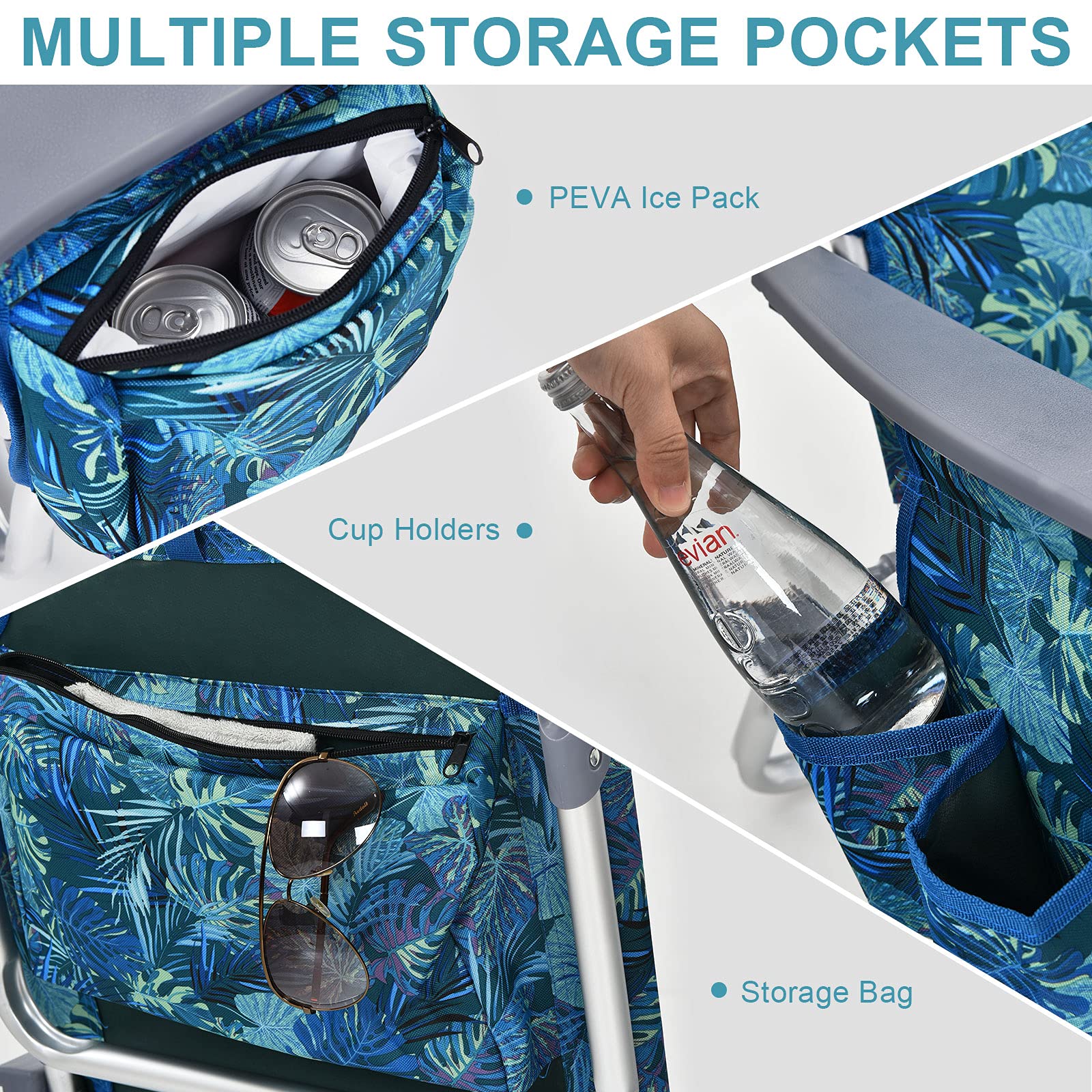 Costway backpack beach chairs ice pack highlight for cooling drinks