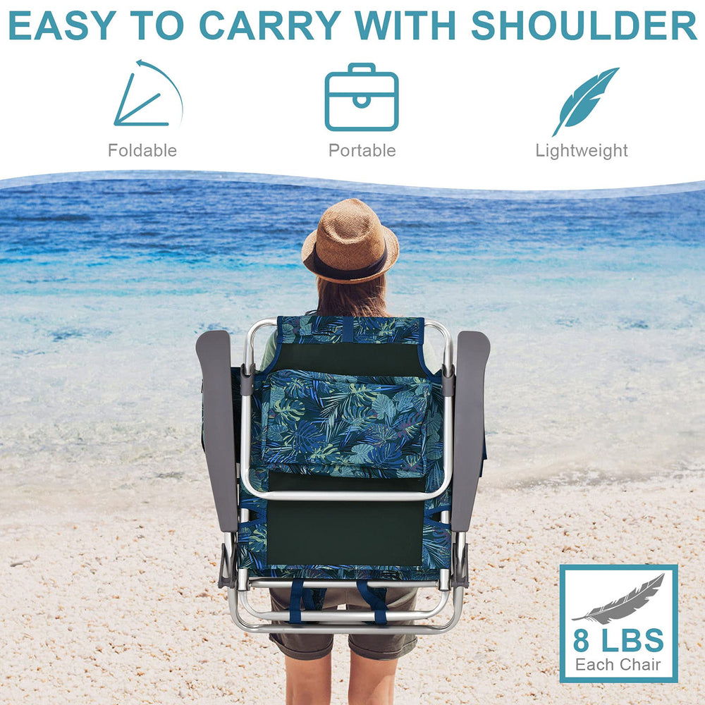 Costway backpack beach chairs storage bag included for easy transport
