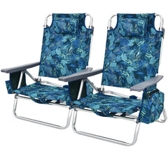 COSTWAY chairs feature cup holders and a storage bag for convenient access.