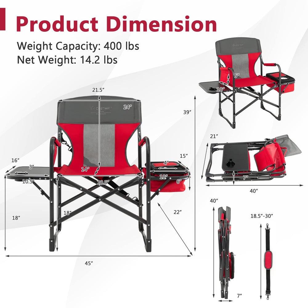 CostWay chair cooler bag keeps beverages cold during picnics.