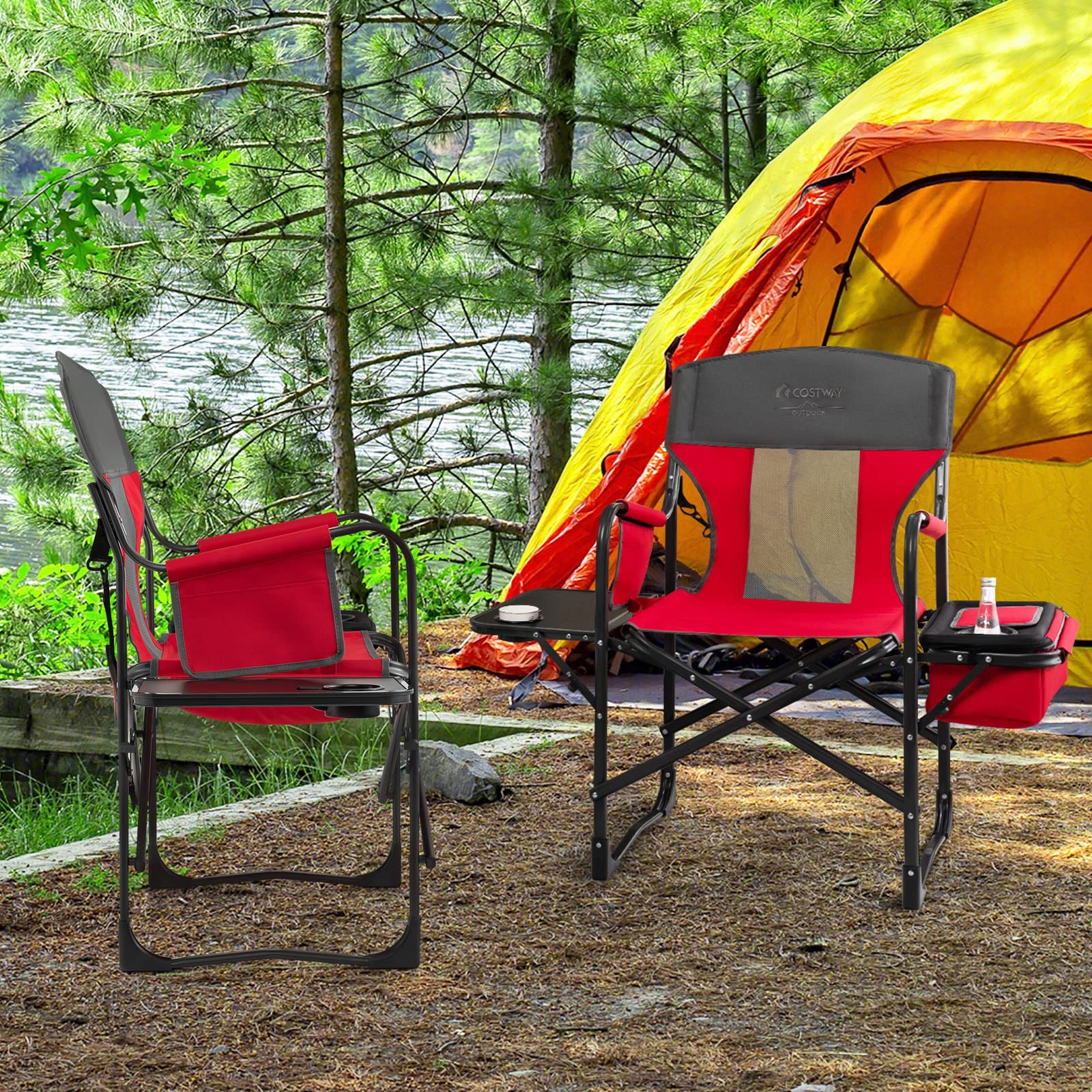 Costway chair storage pocket keeps essentials organized on the go.
