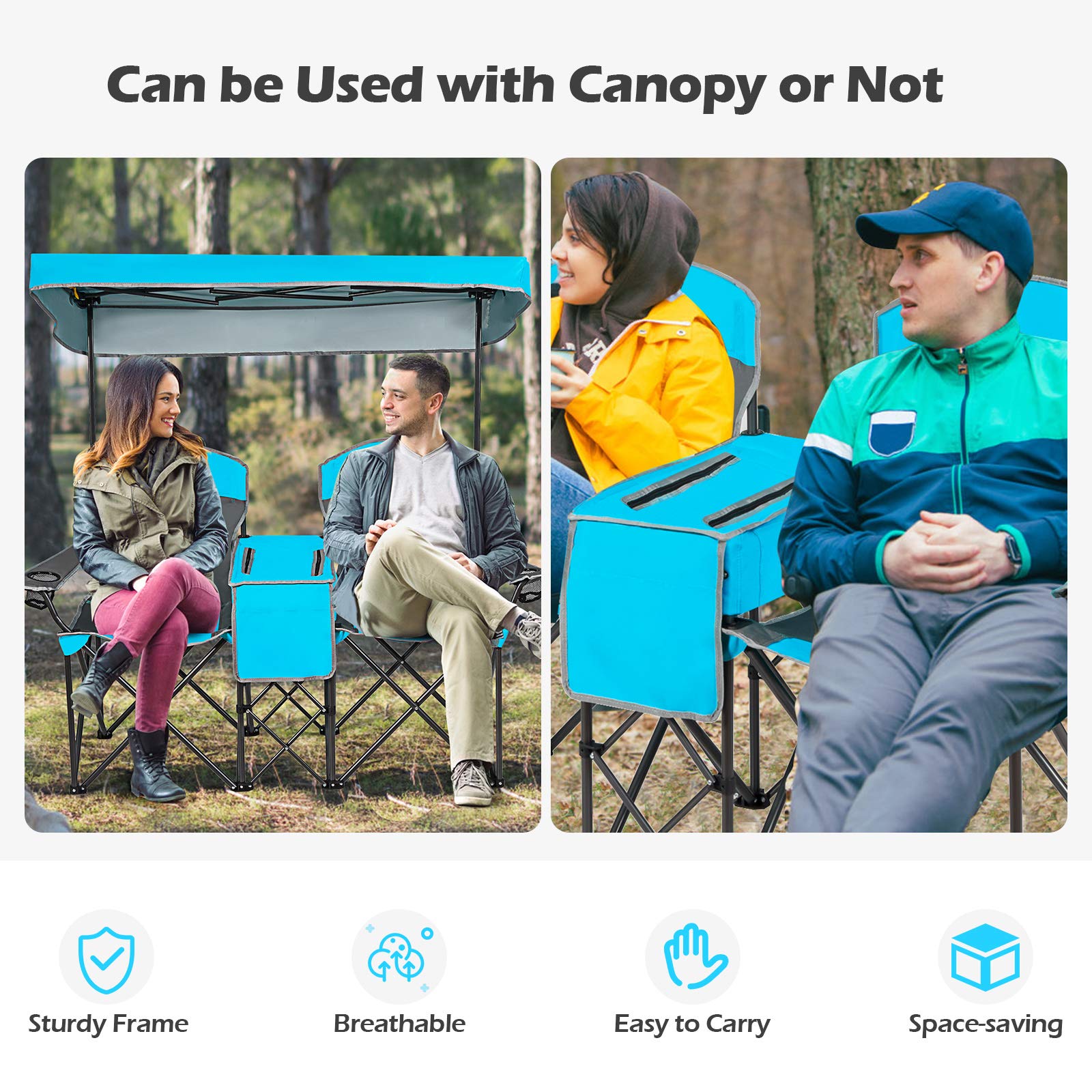 Costway carrying bag enables easy transport and compact storage of the chair.