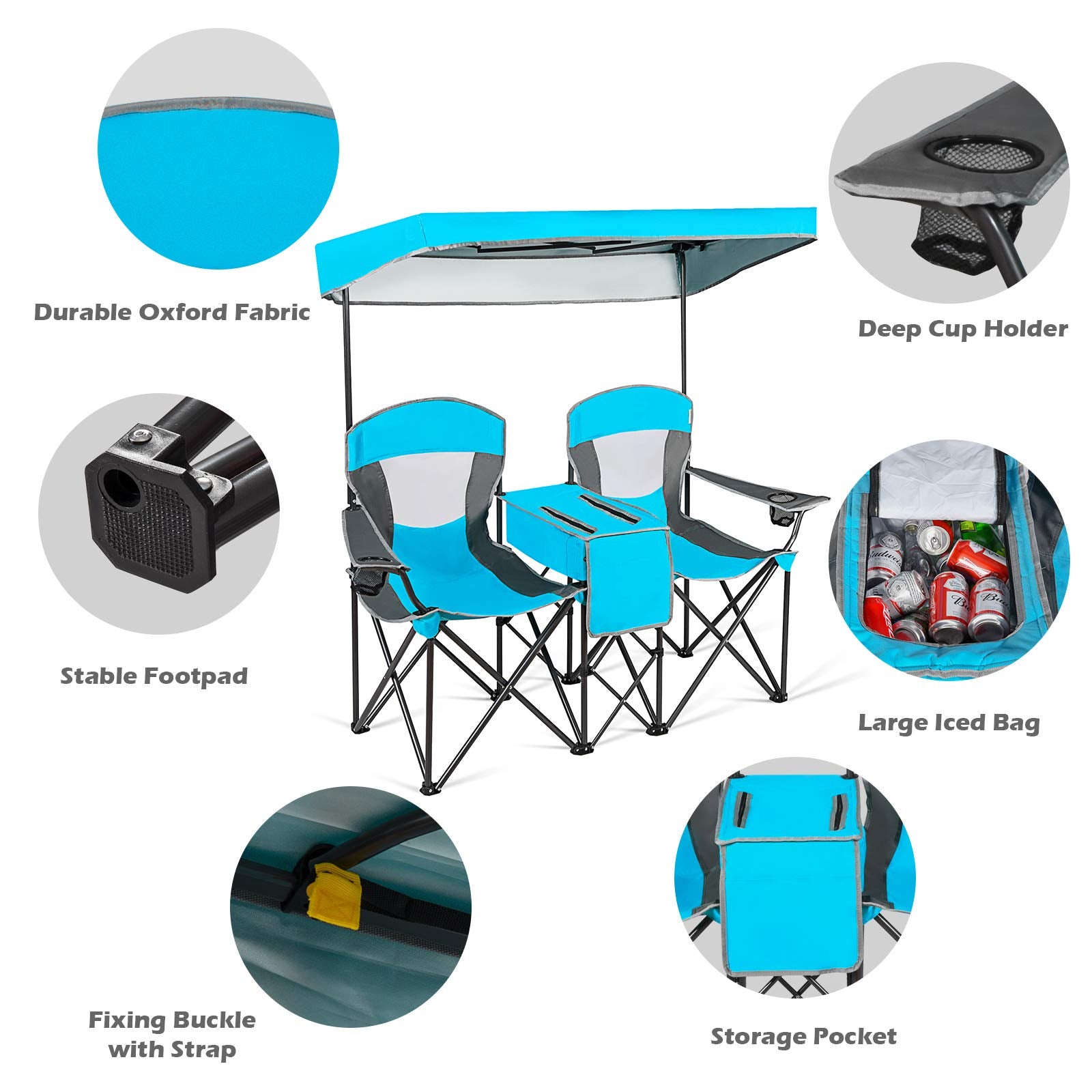 Costway mini table adds a convenient surface beside seating for snacks or phones.