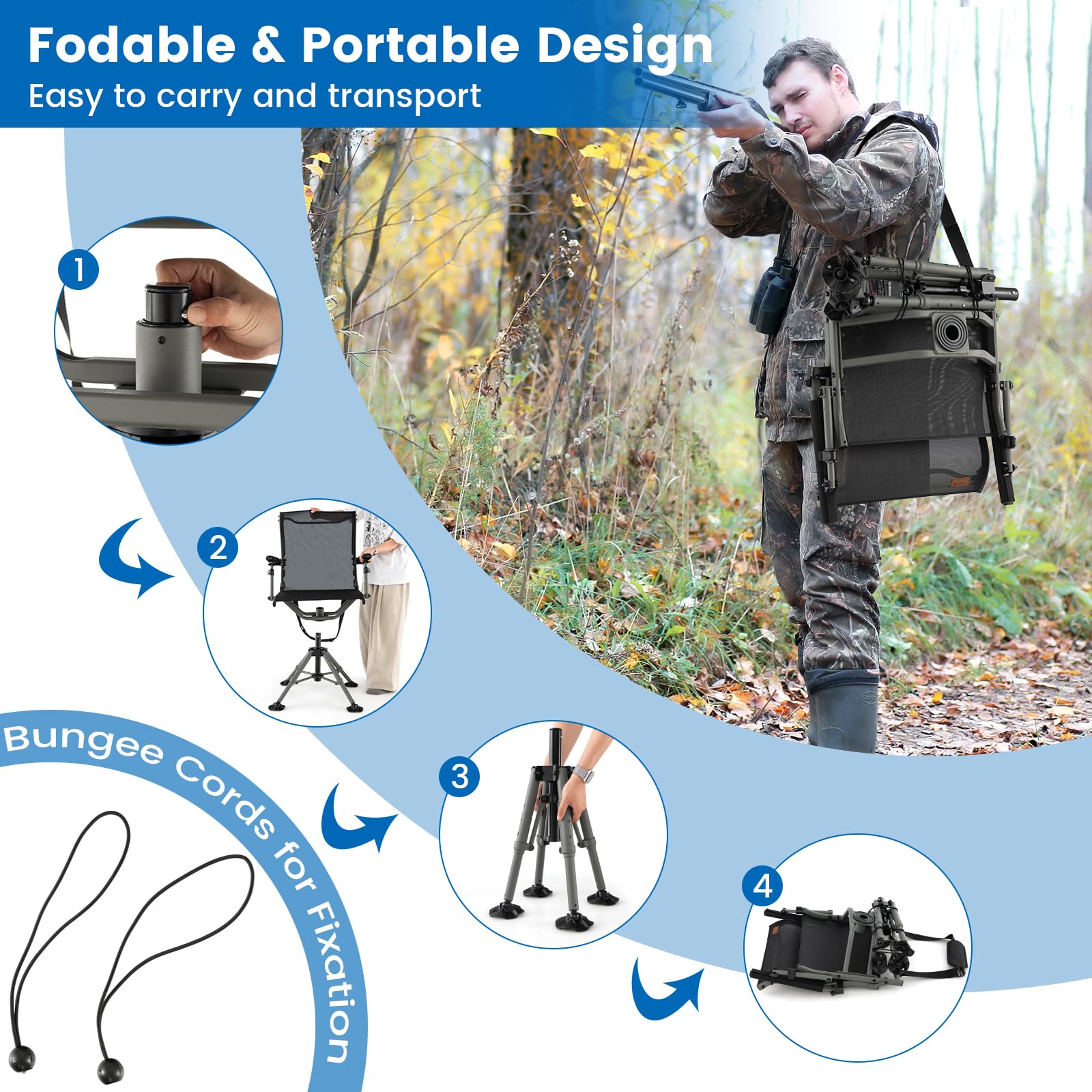Costway folding chair folds flat for easy transport and storage