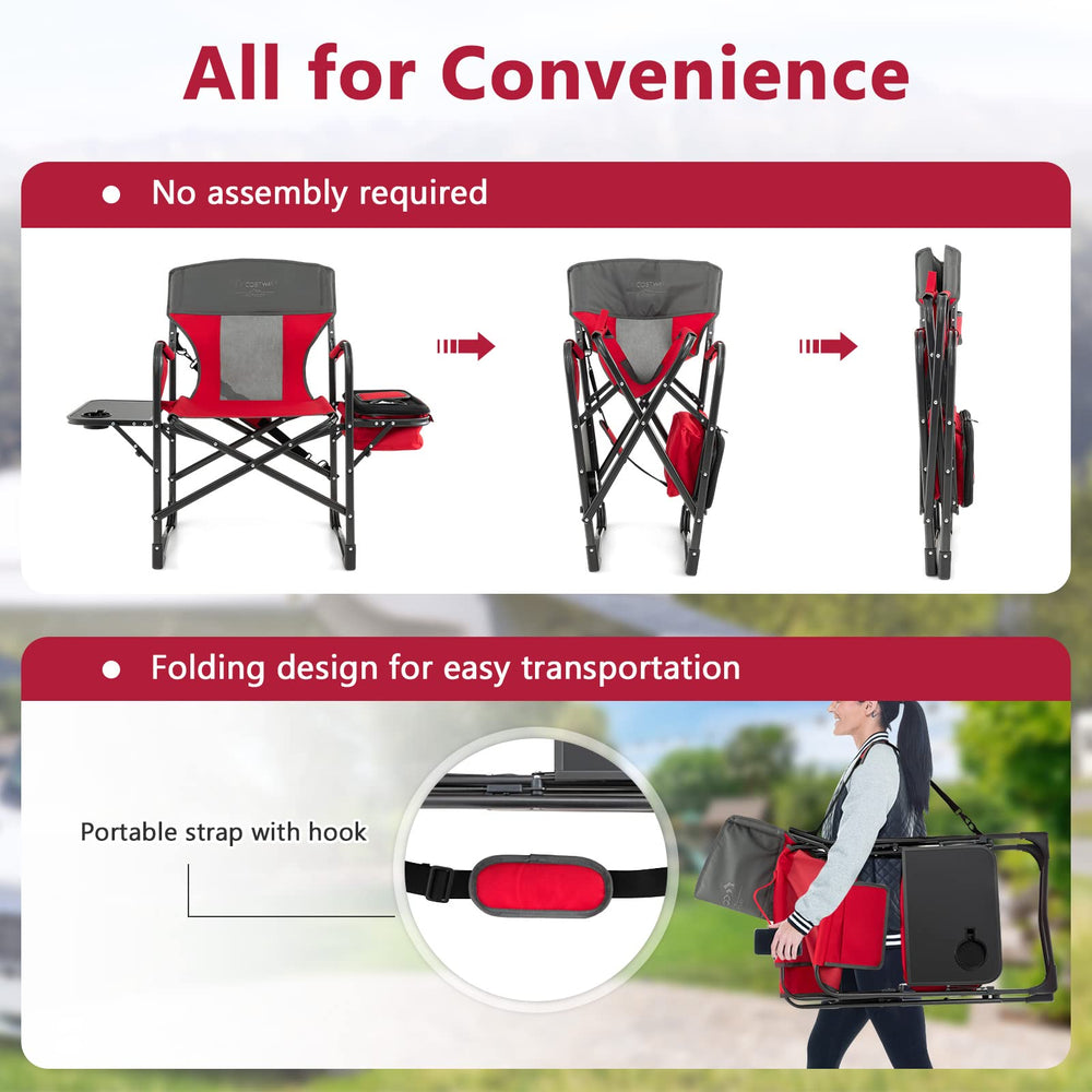 Costway foldable strap enables easy carrying and transport.